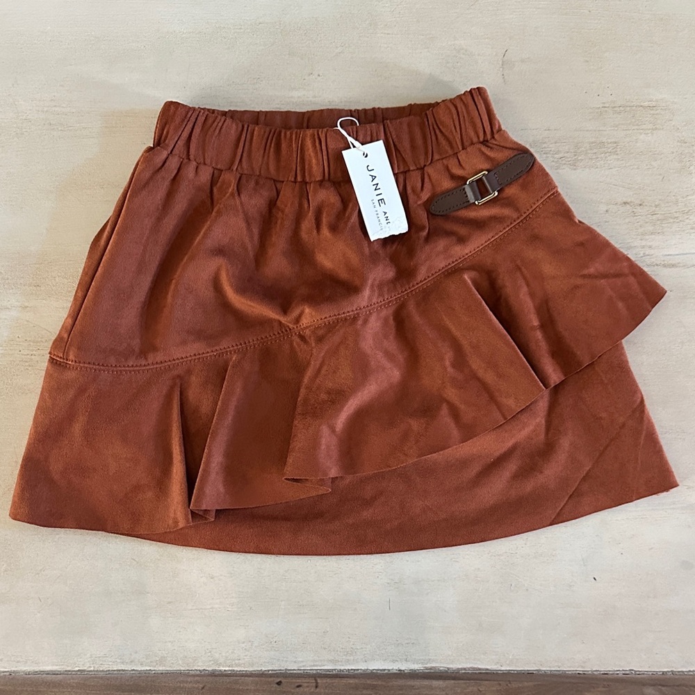 Janie and Jack Rust Skirt with Ruffle Detail